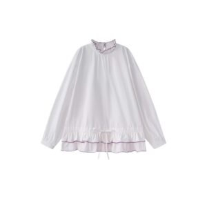 Lace Stand Collar Long Sleeves