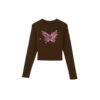 Retro Butterfly Graffiti Long Sleeve