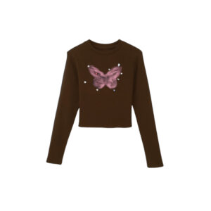 Retro Butterfly Graffiti Long Sleeve