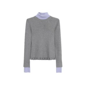 Colorblock Turtleneck Long Sleeves