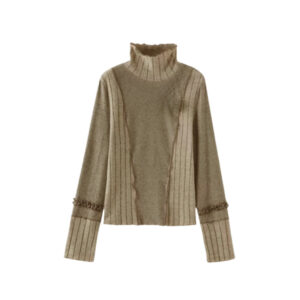 Retro Slim High Collar Long Sleeves